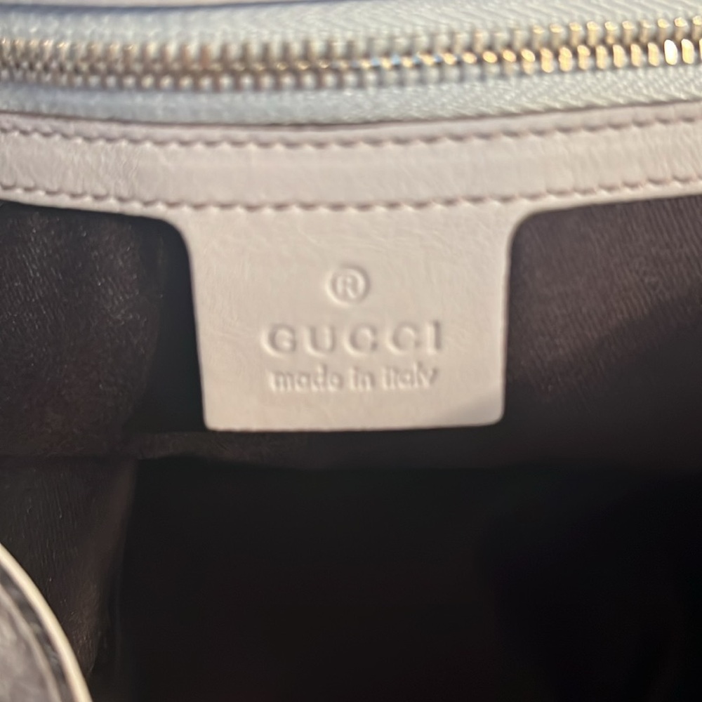 GUCCI Vintage Leather/Bamboo Top Handle/Crossbody Bag - Picture 4 of 9